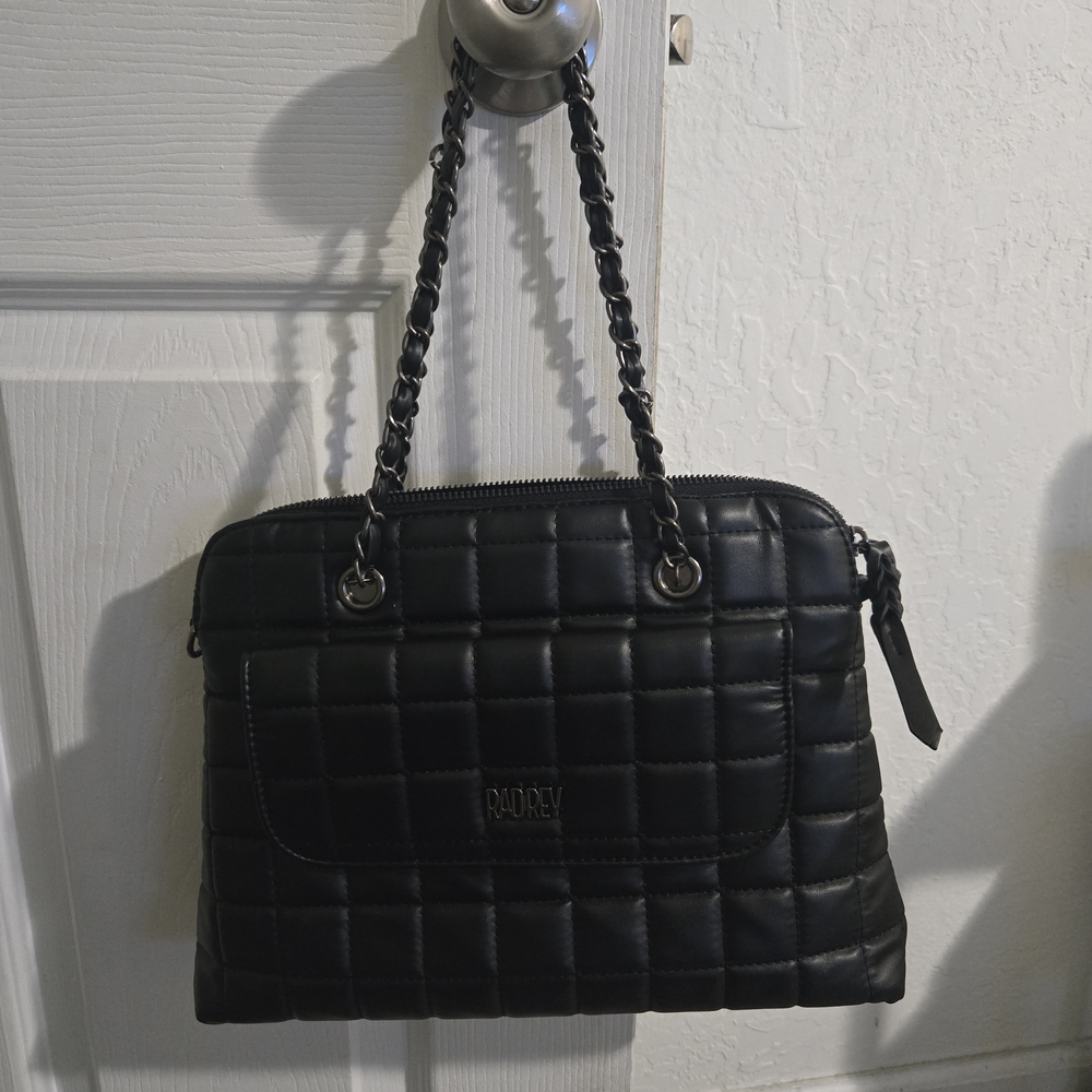 Rad REV Black Quilted Lux Bag W/Matching Wallet